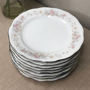 Set of 8 Vintage China Small Plates | Haviland